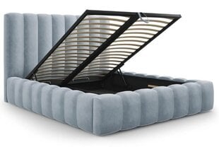 Gulta ar gultas veļas kasti Kelp, 230x185x125 cm, gaiši zila цена и информация | Кровати | 220.lv