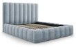 Gulta ar gultas veļas kasti Kelp, 230x185x125 cm, gaiši zila cena un informācija | Gultas | 220.lv
