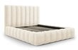 Gulta ar gultas veļas kasti Kelp, 230x185x125 cm, smilškrāsas cena un informācija | Gultas | 220.lv