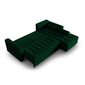 Labās puses stūra dīvāns Velvet Gobi, 240x175x96 cm, zaļš cena un informācija | Stūra dīvāni | 220.lv