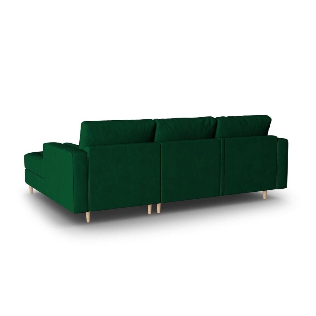 Labās puses stūra dīvāns Velvet Gobi, 240x175x96 cm, zaļš cena un informācija | Stūra dīvāni | 220.lv