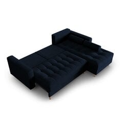 Labās puses stūra dīvāns Velvet Gobi, 240x175x96 cm, tumši zils cena un informācija | Stūra dīvāni | 220.lv