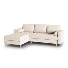 Левосторонний угловой диван Velvet Gobi, 240x175x96 см, бежевый цена и информация | Угловые диваны | 220.lv