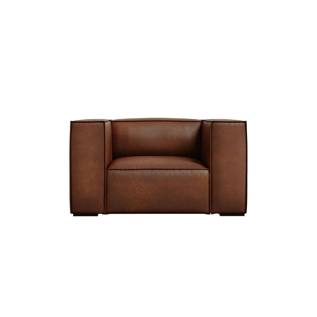 Ādas krēsls Agawa, 113x95x68 cm, brūns cena un informācija | Atpūtas krēsli | 220.lv