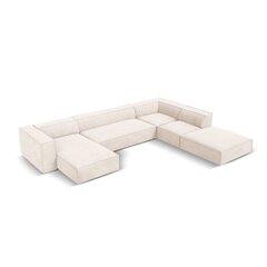 Sešvietīgs labās puses dīvāns Agawa, 365x270x68 cm, smilškrāsas cena un informācija | Stūra dīvāni | 220.lv