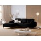 Piecvietīgs dīvāns Velvet Larnite, 254x182x90 cm, melnas krāsas cena un informācija | Stūra dīvāni | 220.lv