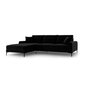 Piecvietīgs dīvāns Velvet Larnite, 254x182x90 cm, melnas krāsas cena un informācija | Stūra dīvāni | 220.lv