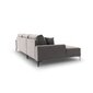 Piecvietīgs dīvāns Velvet Larnite, 254x182x90 cm, gaiši pelēkas krāsas cena un informācija | Stūra dīvāni | 220.lv