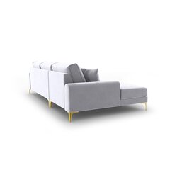 Piecvietīgs dīvāns Velvet Larnite, 254x182x90 cm, pelēks cena un informācija | Stūra dīvāni | 220.lv