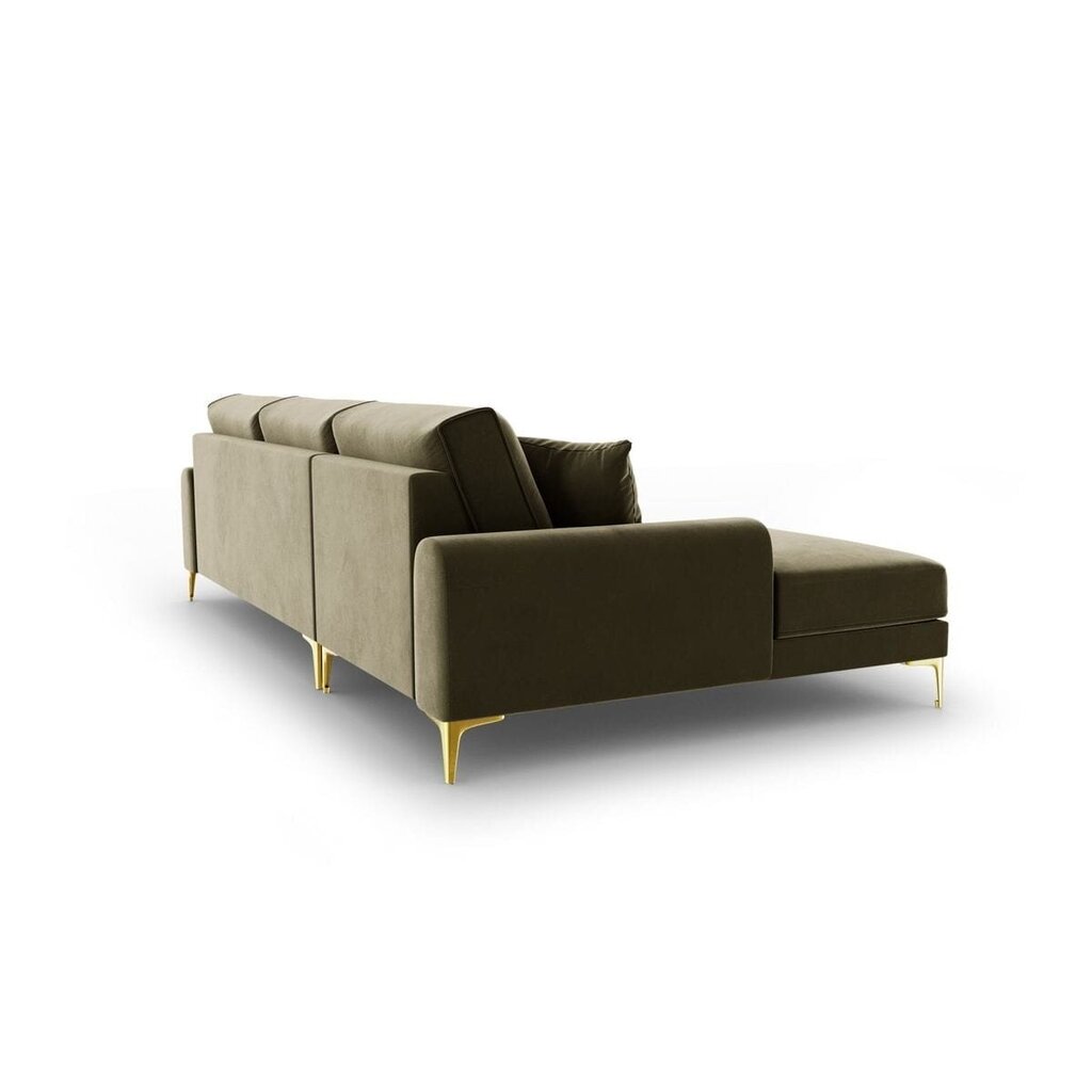 Piecvietīgs dīvāns Velvet Larnite, 254x182x90 cm, zaļš cena un informācija | Stūra dīvāni | 220.lv