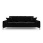 Četrvietīgs dīvāns Velvet Larnite, 237x102x90 cm, melnas krāsas cena un informācija | Dīvāni | 220.lv