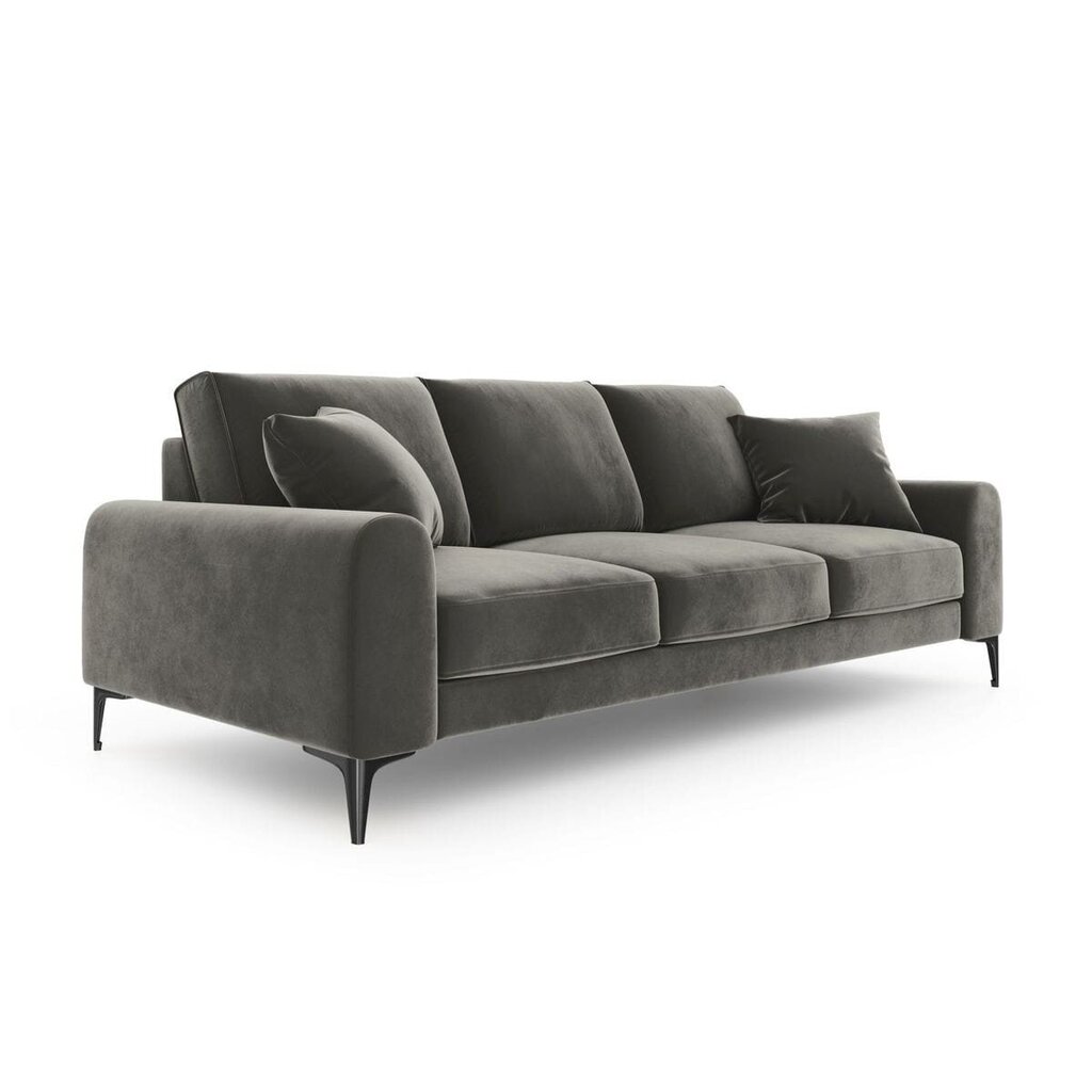 Četrvietīgs dīvāns Velvet Larnite, 237x102x90 cm, gaiši pelēkas krāsas cena un informācija | Dīvāni | 220.lv