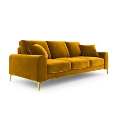 Četrvietīgs dīvāns Velvet Larnite, 237x102x90 cm, dzeltens cena un informācija | Dīvāni | 220.lv