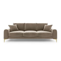 Trīsvietīgs dīvāns Velvet Larnite, 237x102x90 cm, brūns cena un informācija | Dīvāni | 220.lv