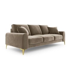 Trīsvietīgs dīvāns Velvet Larnite, 237x102x90 cm, brūns cena un informācija | Dīvāni | 220.lv