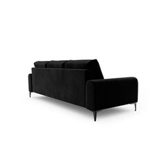 Trīsvietīgs dīvāns Velvet Larnite, 222x102x90 cm, melnas krāsas cena un informācija | Dīvāni | 220.lv