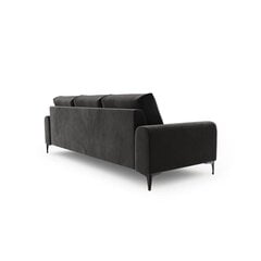 Trīsvietīgs dīvāns Velvet Larnite, 222x102x90 cm, tumši pelēkas krāsas cena un informācija | Dīvāni | 220.lv