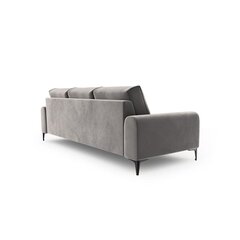 Trīsvietīgs dīvāns Velvet Larnite, 222x102x90 cm, gaiši pelēkas krāsas cena un informācija | Dīvāni | 220.lv