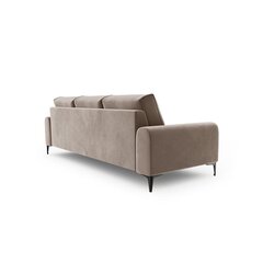 Trīsvietīgs dīvāns Velvet Larnite, 222x102x90 cm, brūnas krāsas cena un informācija | Dīvāni | 220.lv