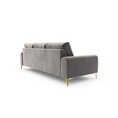 Trīsvietīgs dīvāns Velvet Larnite, 222x102x90 cm, gaiši pelēks cena un informācija | Dīvāni | 220.lv