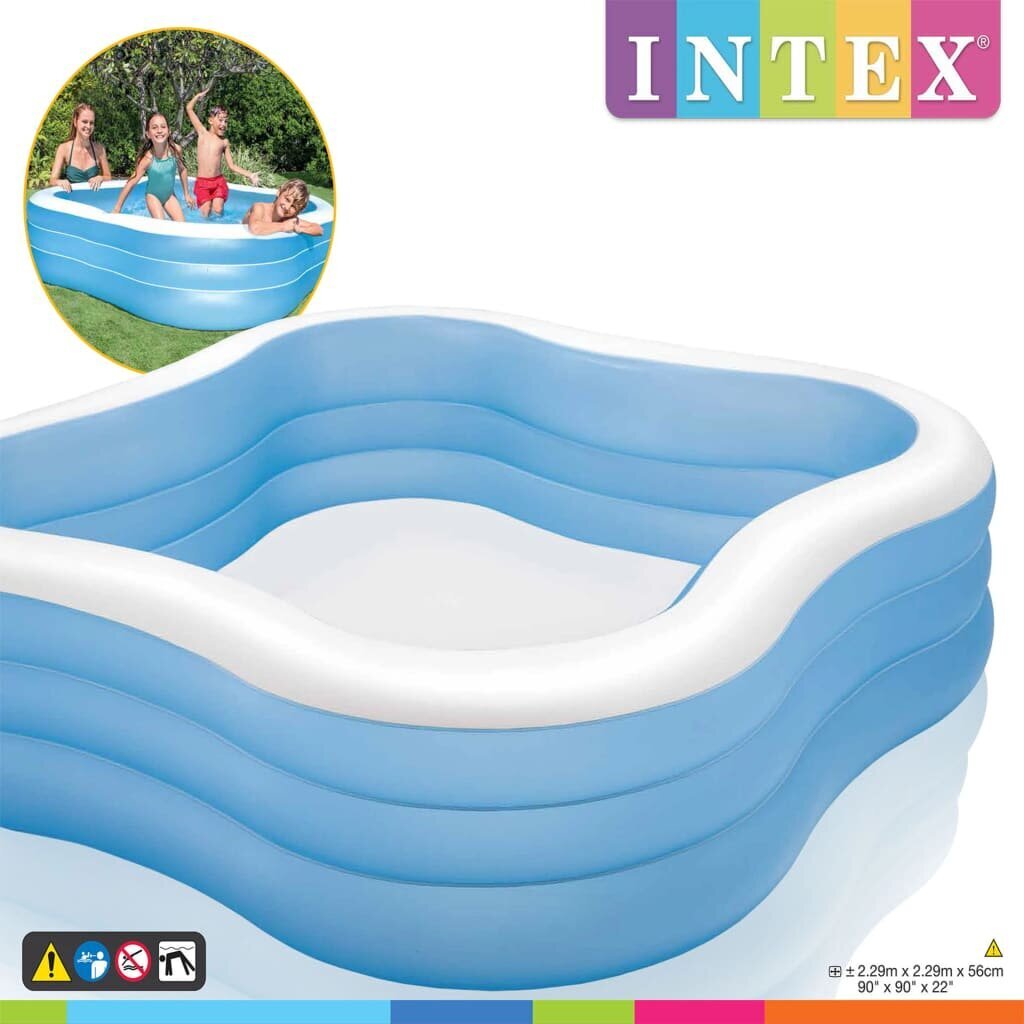 Intex baseins Beach Wave, 229x229x56 cm, 57495NP cena un informācija | Baseini | 220.lv