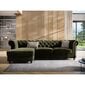 Kreisās puses stūra dīvāns Lapis, 278x150x80 cm, tumši zaļš cena un informācija | Stūra dīvāni | 220.lv