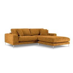 Labās puses stūra dīvāns Jog, 286x242x90 cm, dzeltens cena un informācija | Stūra dīvāni | 220.lv