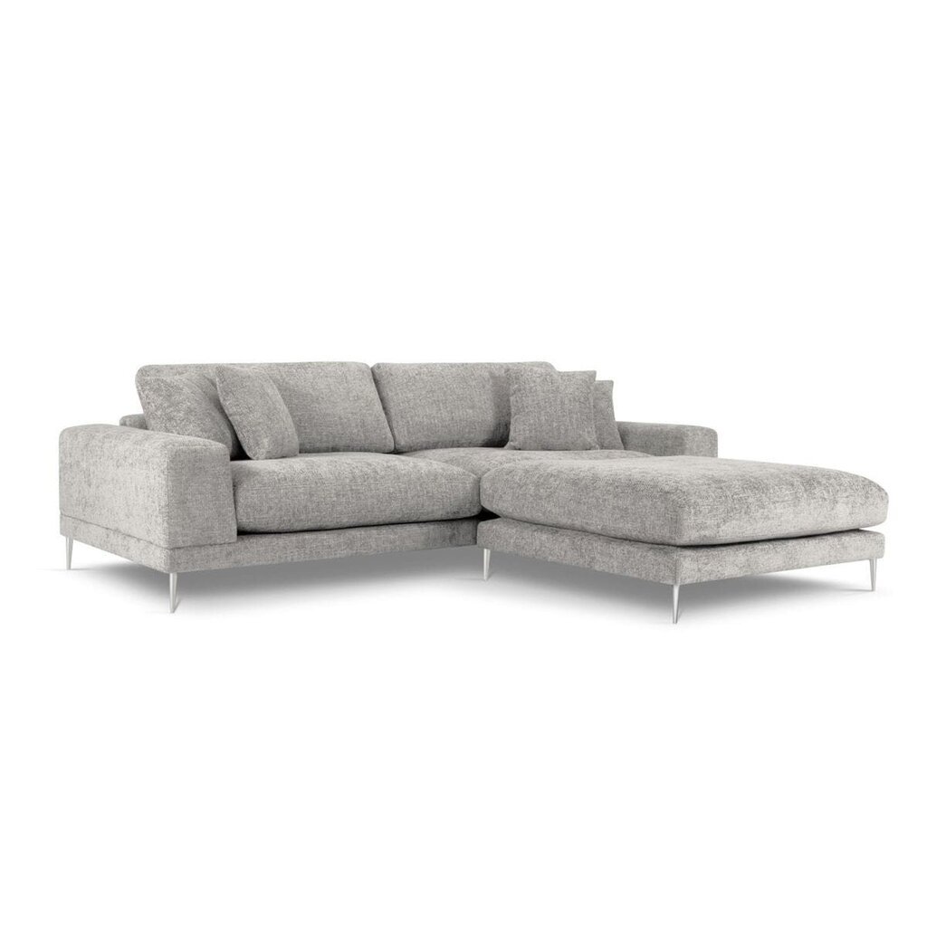 Labās puses stūra dīvāns Jog, 286x242x90 cm, gaiši pelēks cena un informācija | Stūra dīvāni | 220.lv