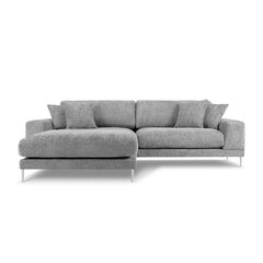 Kreisās puses stūra dīvāns Jog, 286x242x90 cm, pelēks cena un informācija | Stūra dīvāni | 220.lv