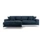Kreisās puses stūra dīvāns Jog, 286x242x90 cm, tumši zils цена и информация | Stūra dīvāni | 220.lv