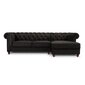 Labās puses stūra dīvāns Lapis, 278x150x80 cm, tumši pelēks cena un informācija | Stūra dīvāni | 220.lv