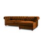 Labās puses stūra dīvāns Lapis, 278x150x80 cm, brūns cena un informācija | Stūra dīvāni | 220.lv