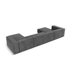 Sešvietīgs stūra dīvāns Agawa, 375x173x68 cm, pelēks cena un informācija | Stūra dīvāni | 220.lv