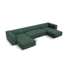 Sešvietīgs stūra dīvāns Agawa, 375x173x68 cm, zaļš cena un informācija | Stūra dīvāni | 220.lv