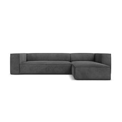 Četrvietīgs labās puses stūra dīvāns Agawa, 290x173x68 cm, pelēks cena un informācija | Stūra dīvāni | 220.lv