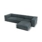 Četrvietīgs labās puses stūra dīvāns Agawa, 290x173x68 cm, zils cena un informācija | Stūra dīvāni | 220.lv