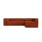 Četrvietīgs labās puses stūra dīvāns Agawa, 290x173x68 cm, sarkans cena un informācija | Stūra dīvāni | 220.lv