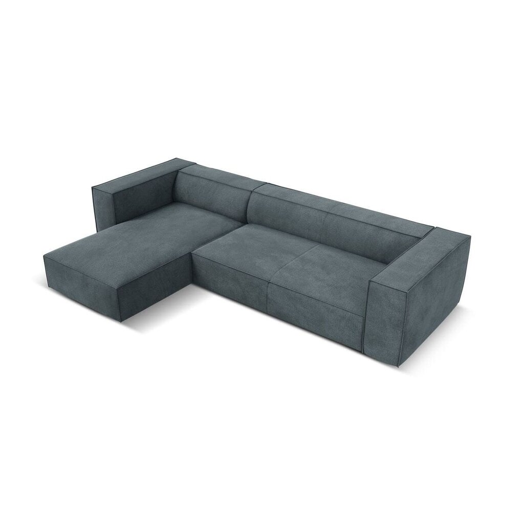 Četrvietīgs kreisās puses stūra dīvāns Agawa, 290x173x68 cm, zils cena un informācija | Stūra dīvāni | 220.lv