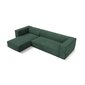Četrvietīgs kreisās puses stūra dīvāns Agawa, 290x173x68 cm, zaļš cena un informācija | Stūra dīvāni | 220.lv