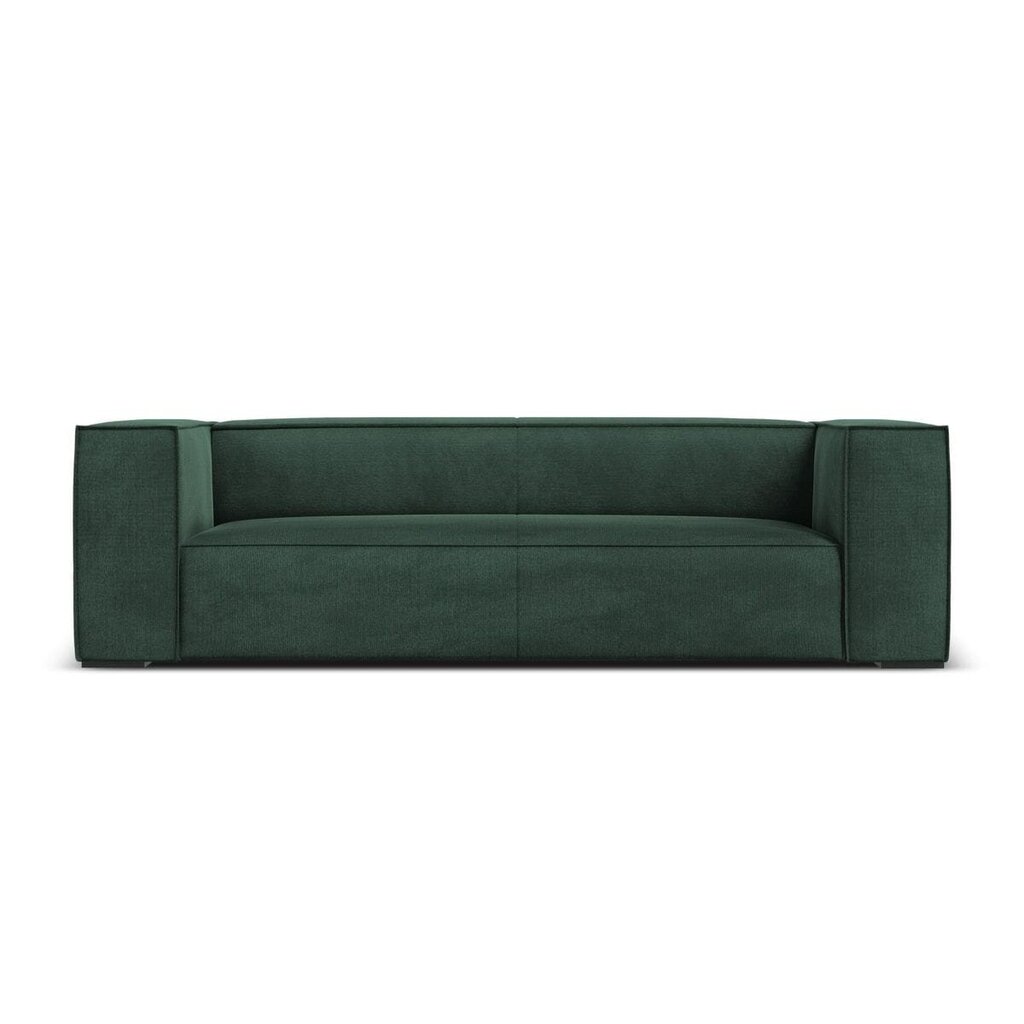Trīsvietīgs dīvāns Agawa, 227x100x68, tumši zaļš cena un informācija | Dīvāni | 220.lv