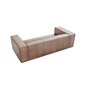 Trīsvietīgs ādas dīvāns Agawa, 227x100x68, smilškrāsas cena un informācija | Dīvāni | 220.lv