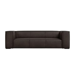 Трехместный кожаный диван Agawa, 227x100x68 см, темно-коричневый цена и информация | Диваны | 220.lv