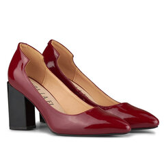Bordo krāsas lakotas kurpes ar stiletto papēdi 19-21 cena un informācija | Sieviešu kurpes | 220.lv