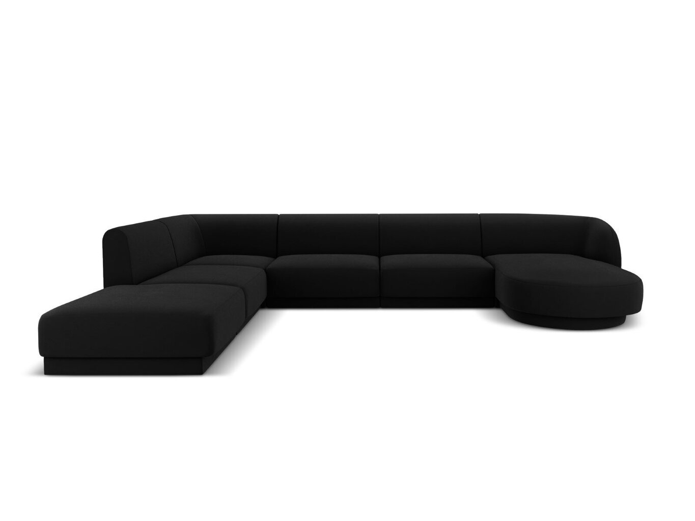 Stūra dīvāns Micadoni Home Miley, melns cena un informācija | Stūra dīvāni | 220.lv