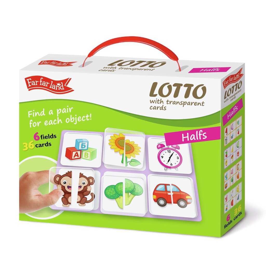 Lotto spēle ar caurspīdīgām plastikāta kartēm цена и информация | Attīstošās rotaļlietas | 220.lv