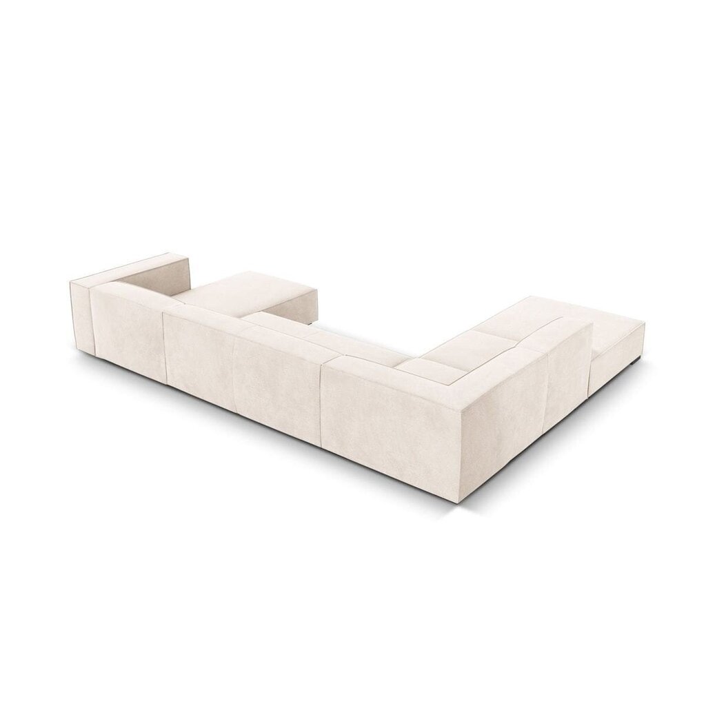 Sešvietīgs kreisās puses dīvāns Agawa, 365x270x68 cm, smilškrāsas cena un informācija | Stūra dīvāni | 220.lv