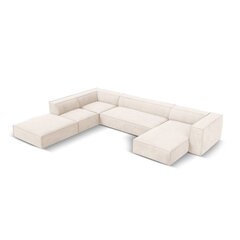 Sešvietīgs kreisās puses dīvāns Agawa, 365x270x68 cm, smilškrāsas cena un informācija | Stūra dīvāni | 220.lv