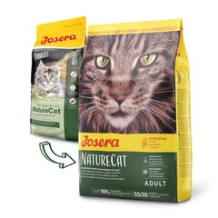 Josera pilnvērtīga barība pieaugušiem kaķiem, bez graudiem NatureCat, 400 g cena un informācija | Sausā barība kaķiem | 220.lv