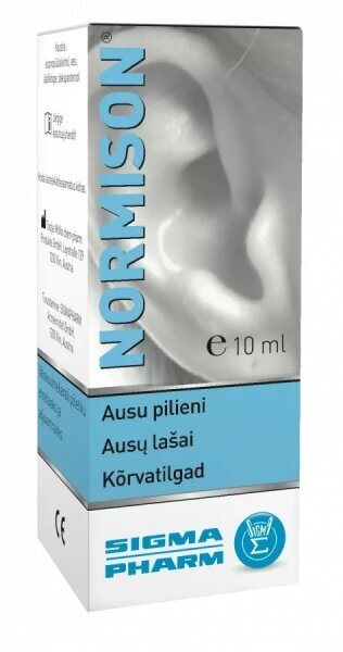 Normison ausu pilieni 10ml цена и информация | Pirmā palīdzība | 220.lv