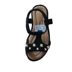 Melnas sandales meitenēm цена и информация | Детские сандали | 220.lv